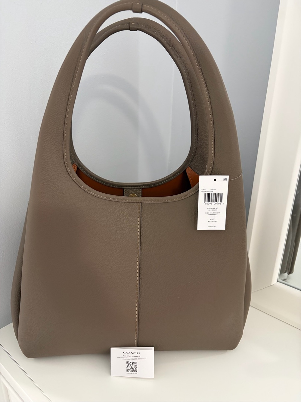 Coach Lana Shoulder Bag in Dark Stone - Picture 3 of 10
